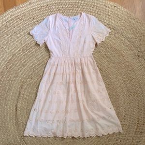 NWT Madewell Pink Eyelet Dress Size 4